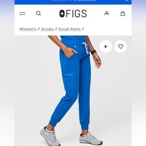 Figs Women's Capri Blue Jogger Scrubs